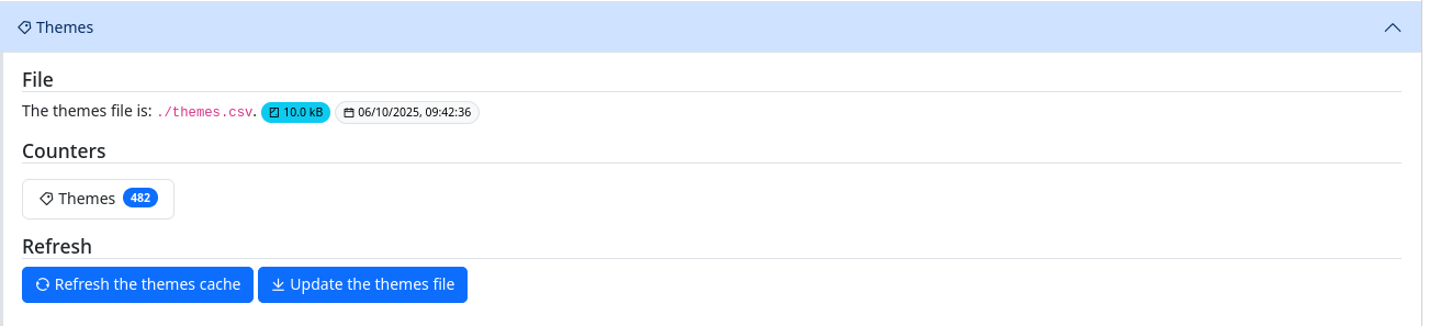 Themes loaded successfully