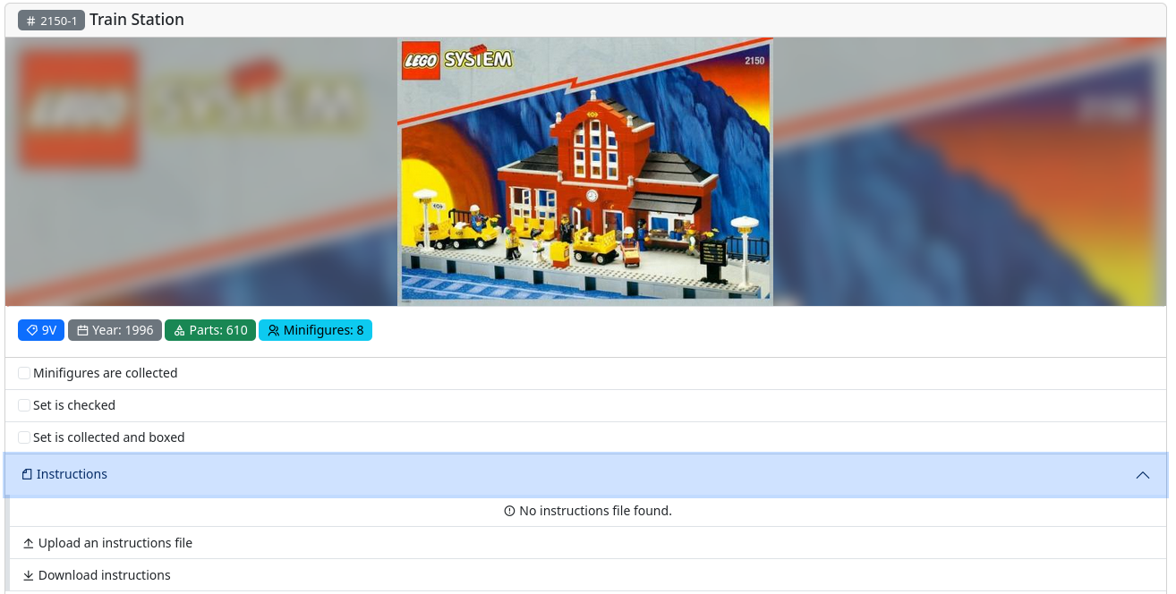 Adding vintage set 2150-1